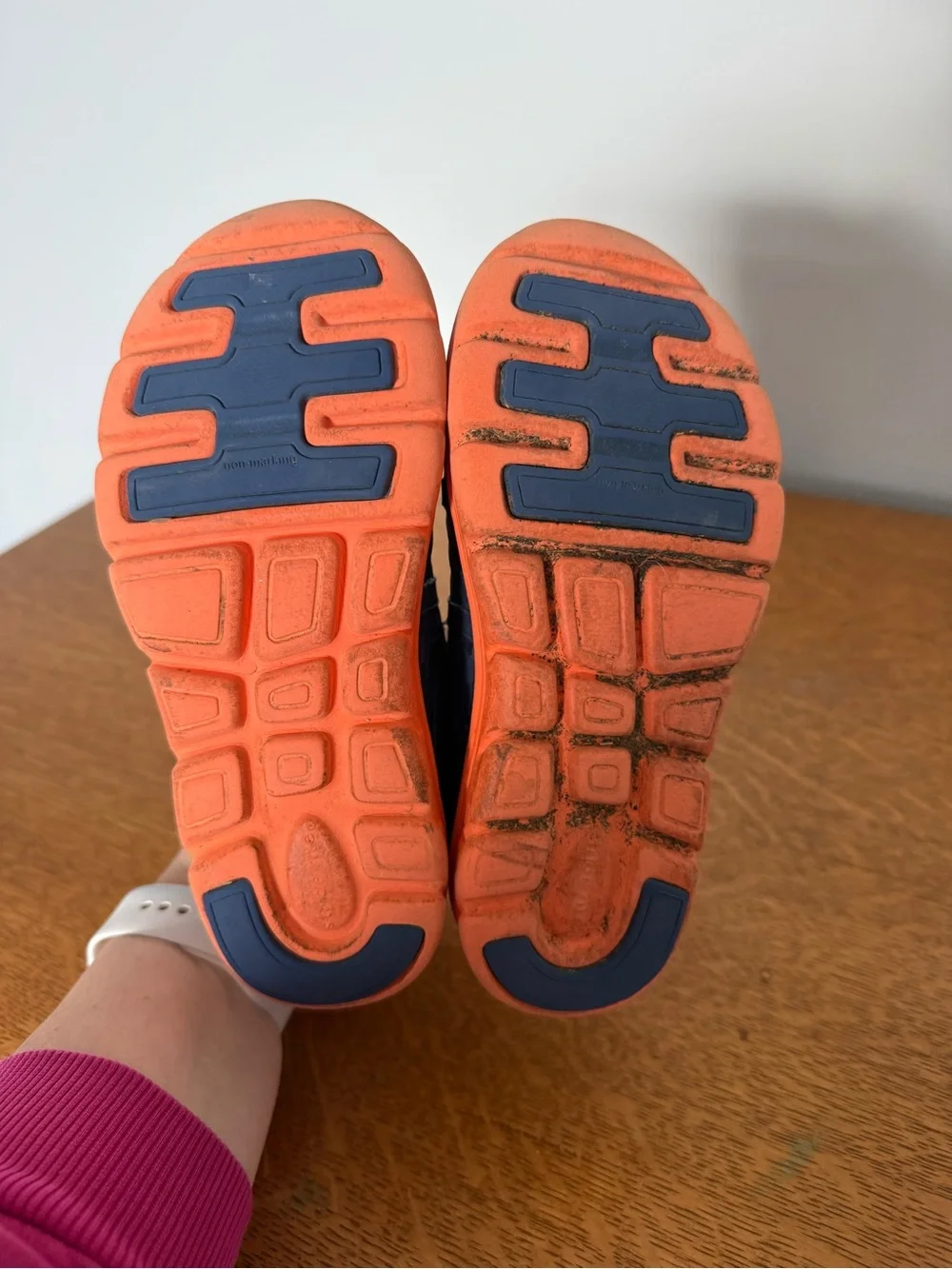 Toddler Navy and Orange Active Shoes by Stride Rite Size 12